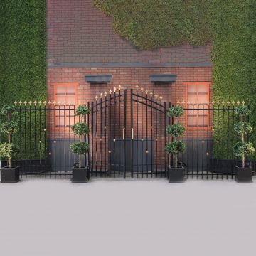 20' Wrought Iron Gates with Panels